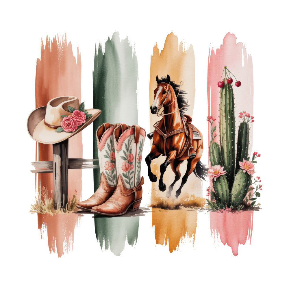 Western Brushstroke Fabric Panel 4