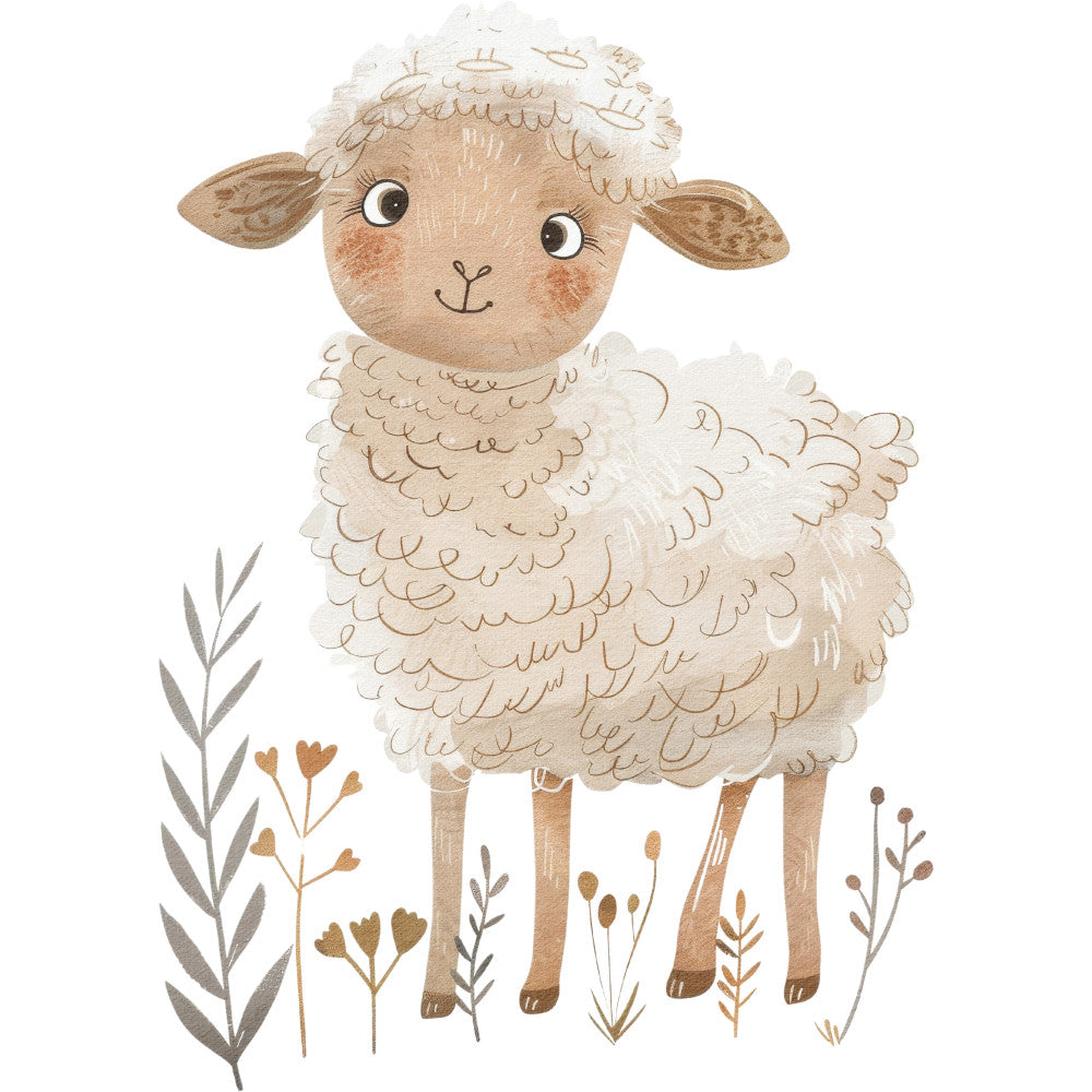 Watercolor Farm Fabric Panel 52