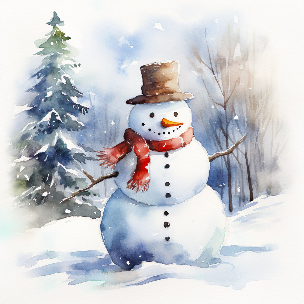 Charming Snowmen Fabric Panel 8
