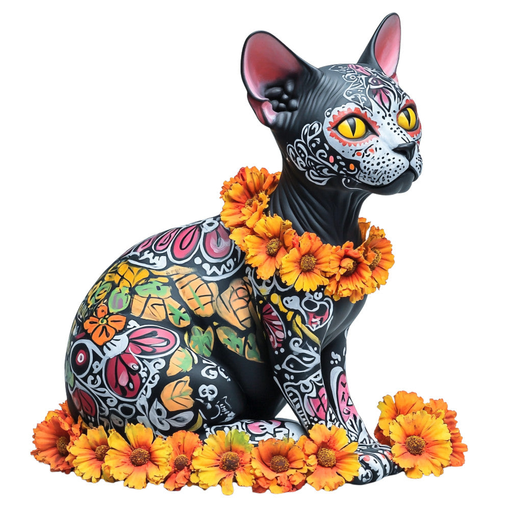 Cats de Los Muertos Fabric Panel 28