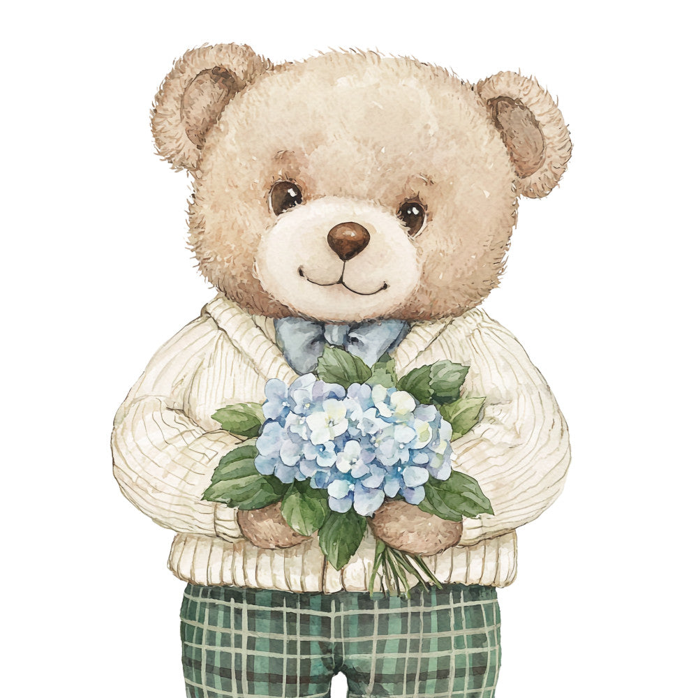 Classic Teddy Bear Fabric Panel 8