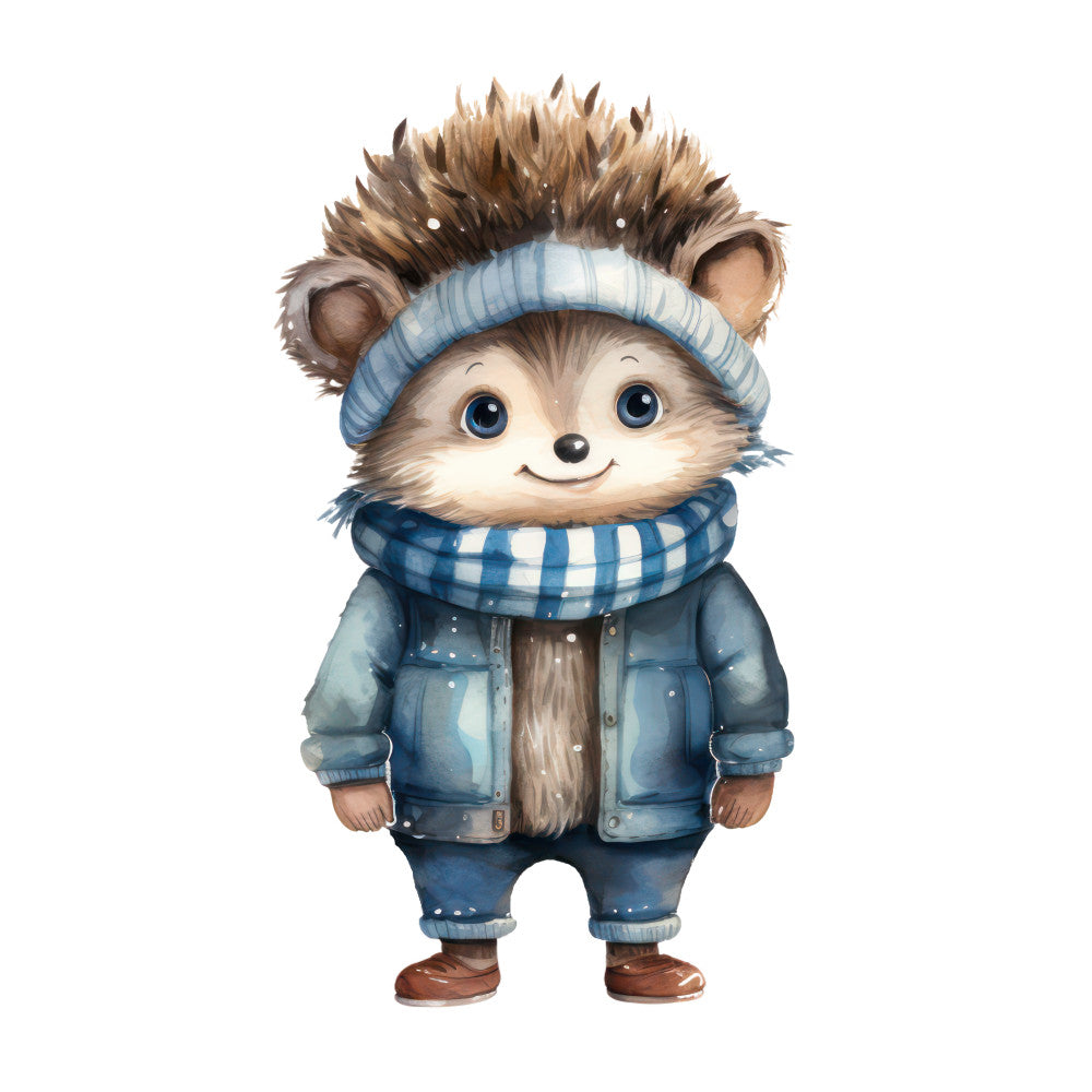 Woodland Animals in Clothes Fabric Panel 15