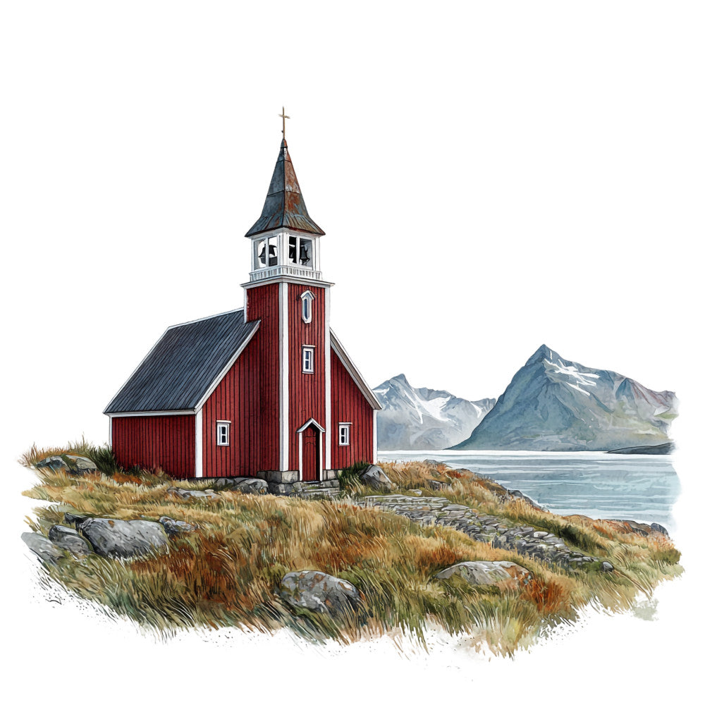 Greenland Landscape Fabric Panel 10