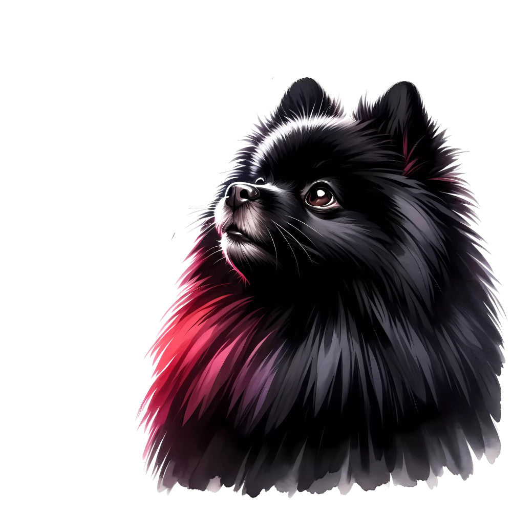 black cat, fluffy cat, persian cat, long-haired cat, cat portrait, animal art, pet illustration, black and white, deep black, magenta, hot pink, crimson red, burgundy, wine red, gradient color, ombre effect, modern art, contemporary style, whimsical, artistic, decorative, cat lover, pet themed, animal motif, illustration style, digital art aesthetic, elegant, sophisticated, wall hanging, home decor