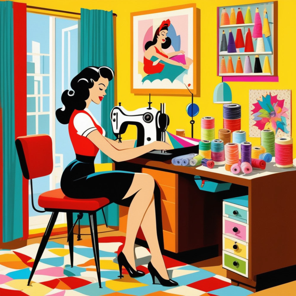 Pop Art Sewing Fabric Panel 80