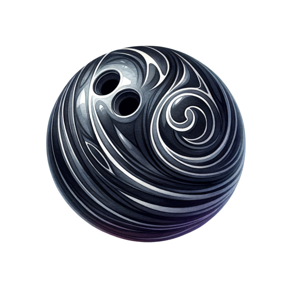 Watercolor Bowling Fabric Panel 4