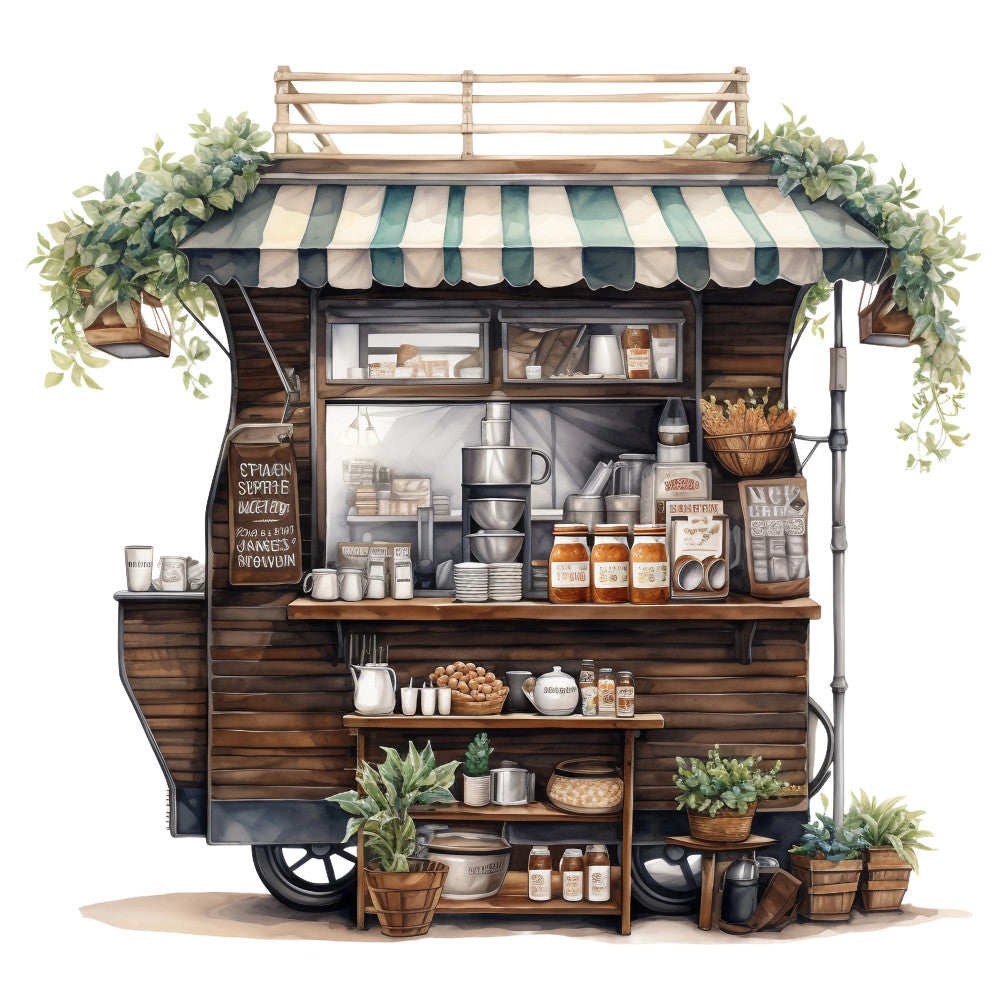 Coffee Elements Fabric Panel 37