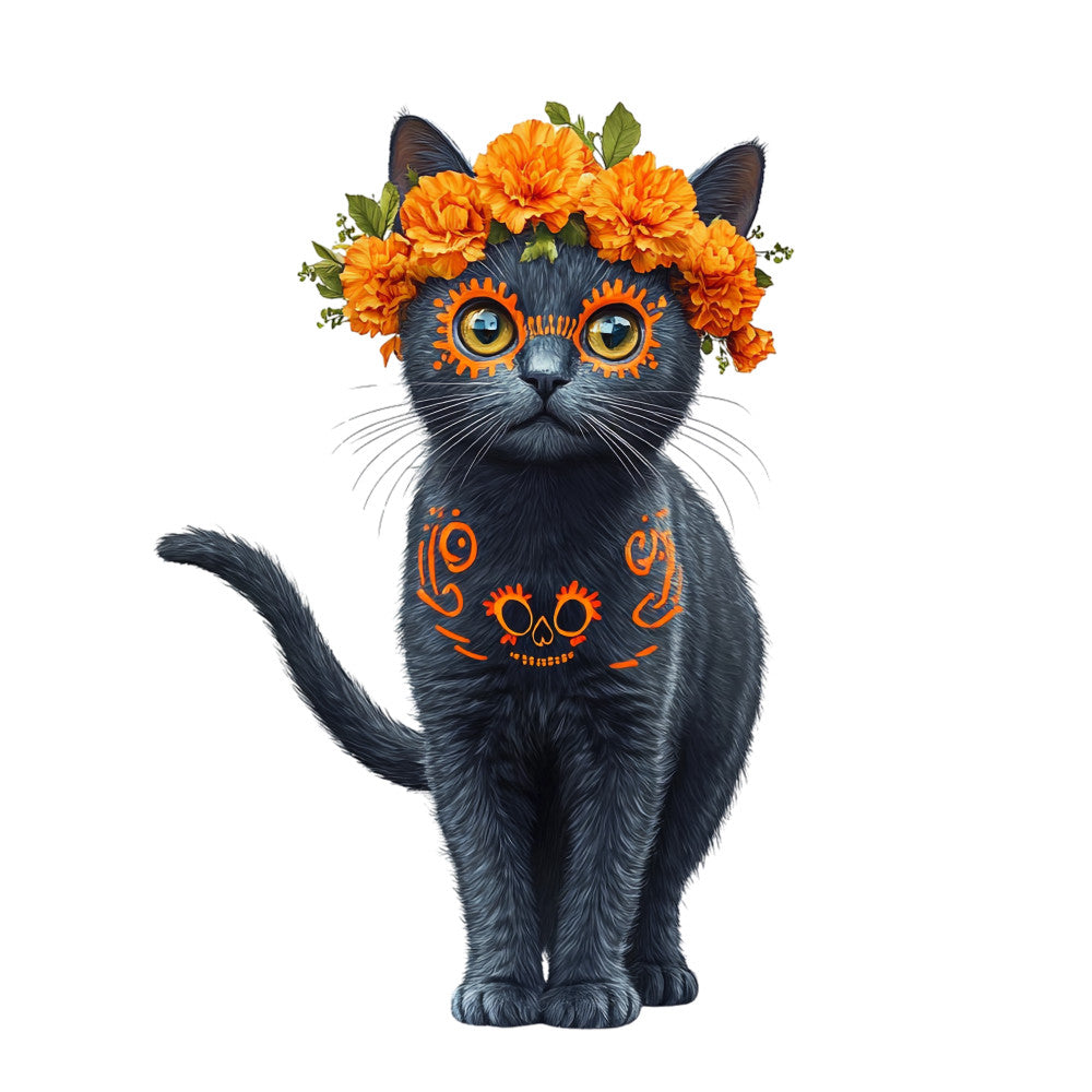 Cats de Los Muertos Fabric Panel 8