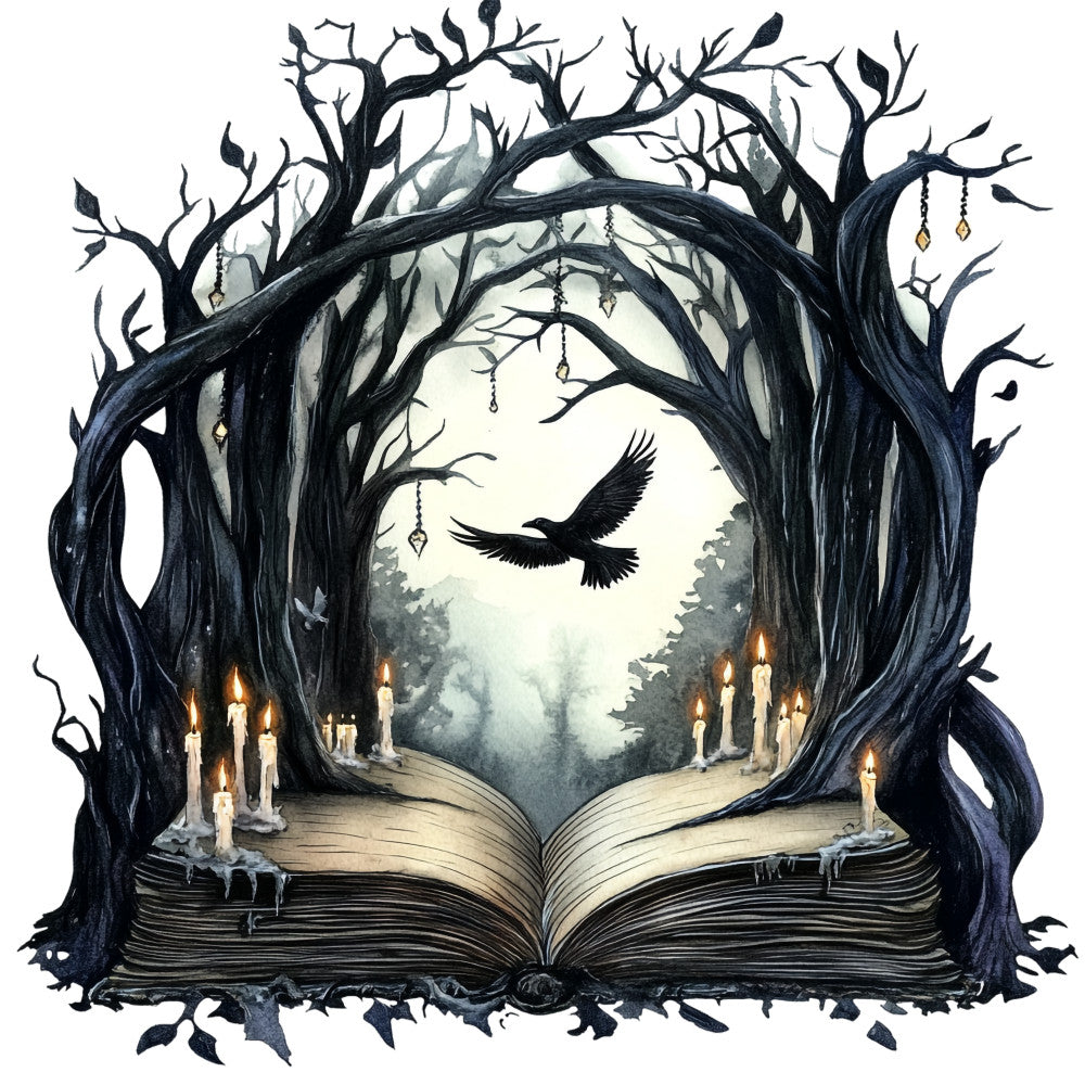 Halloween Books Fabric Panel 9