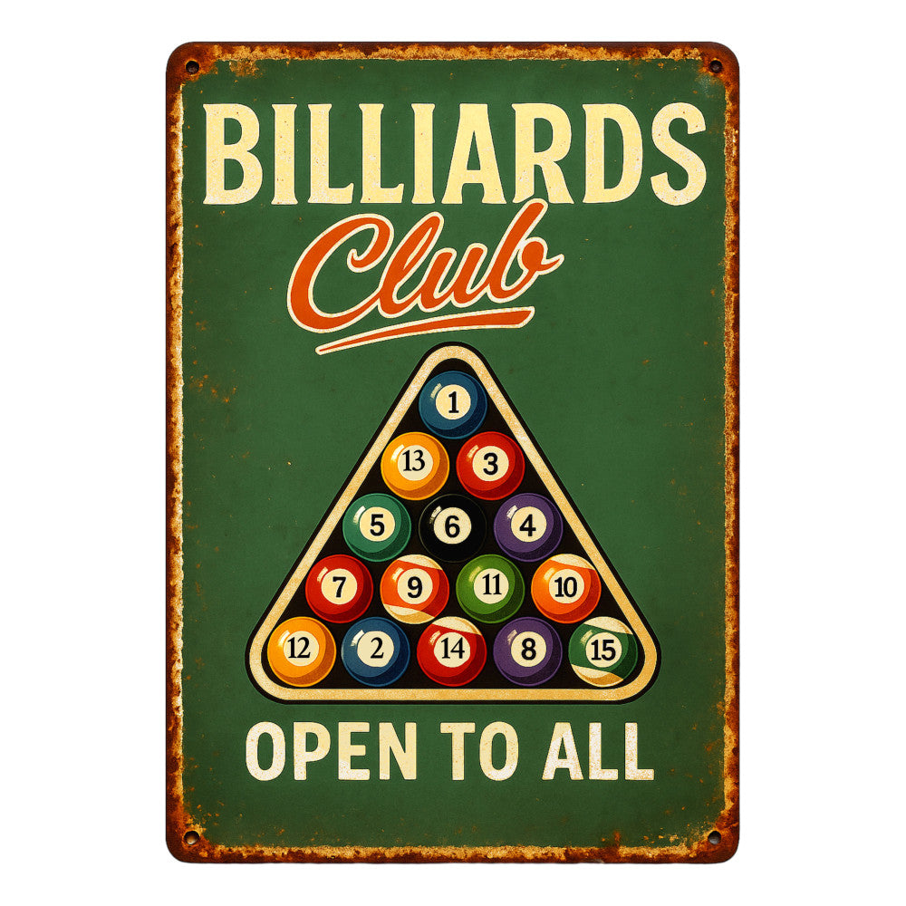 Billiards Signs Fabric Panel 3