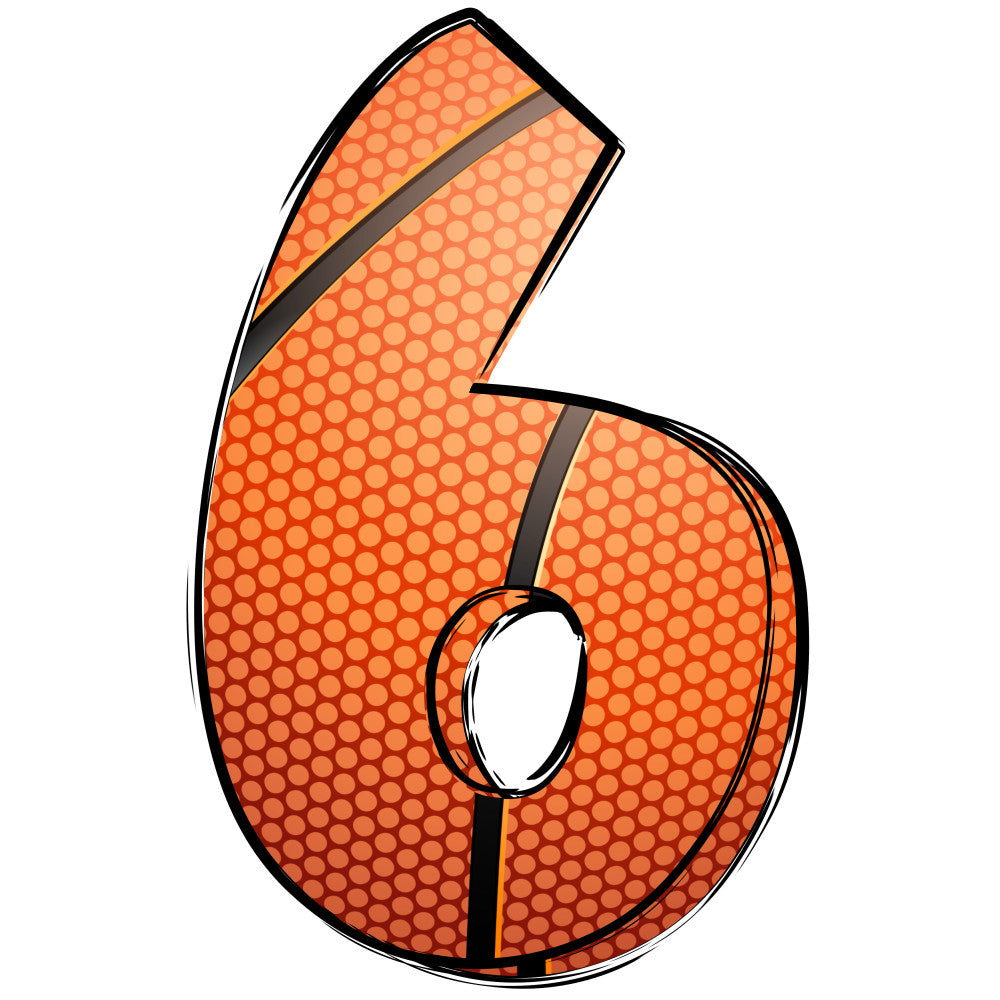 Basketball Doodles Alphabet Fabric Panel 29
