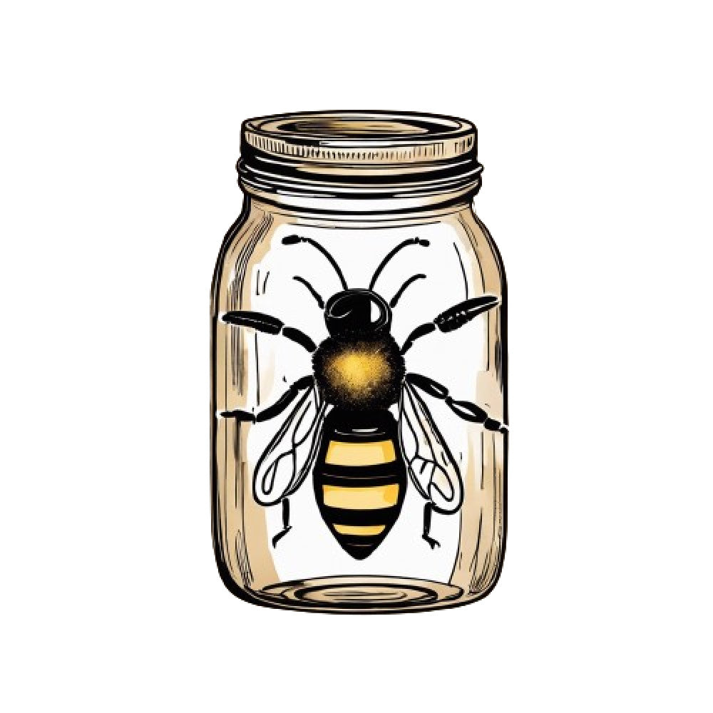 Honey Bee Jar Fabric Panel 7