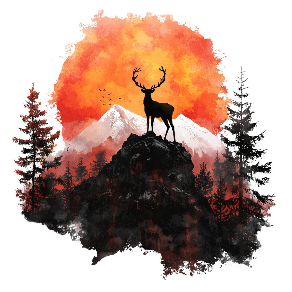 Deer in Nature Fabric Panel 8
