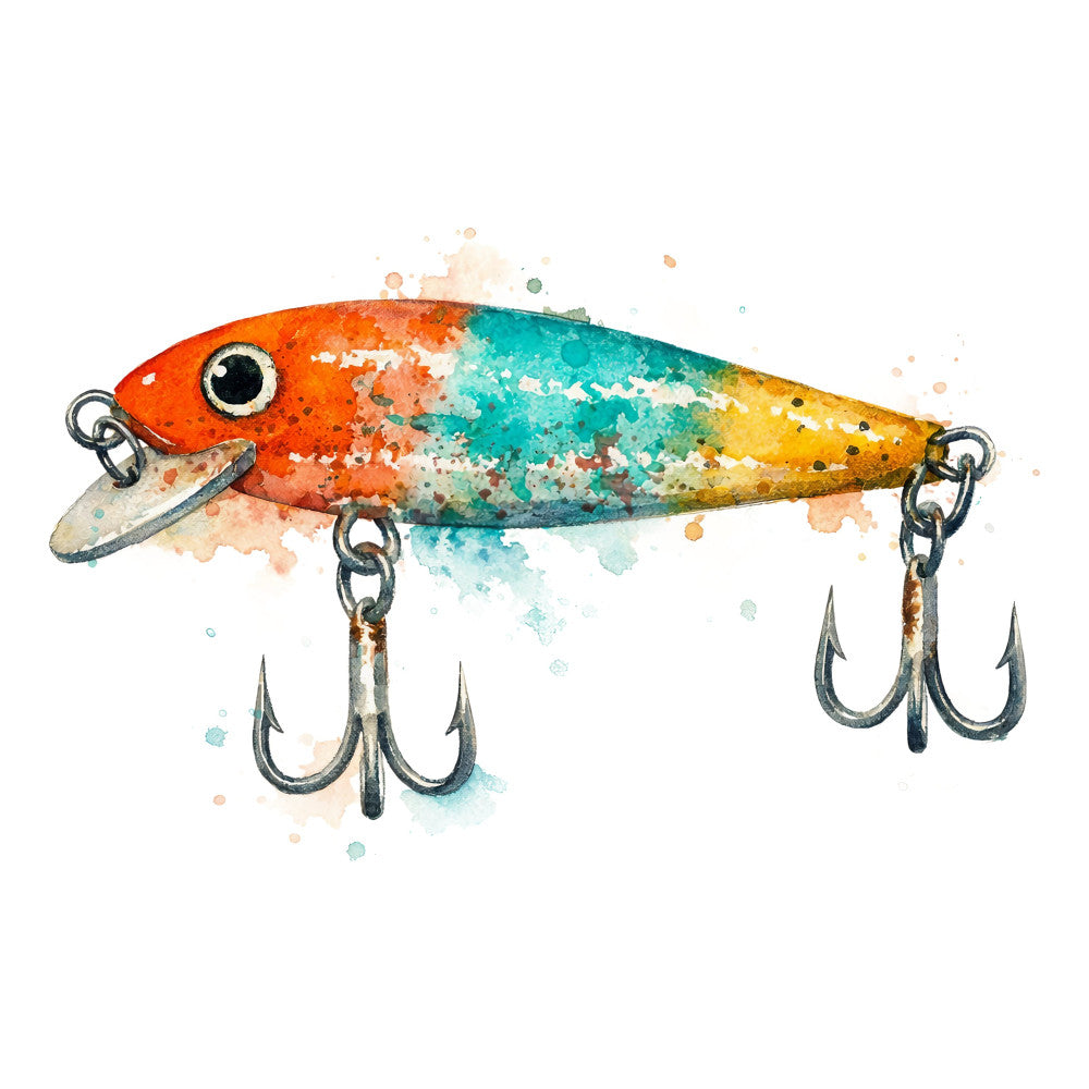 Vintage Fishing Fabric Panel 65 –