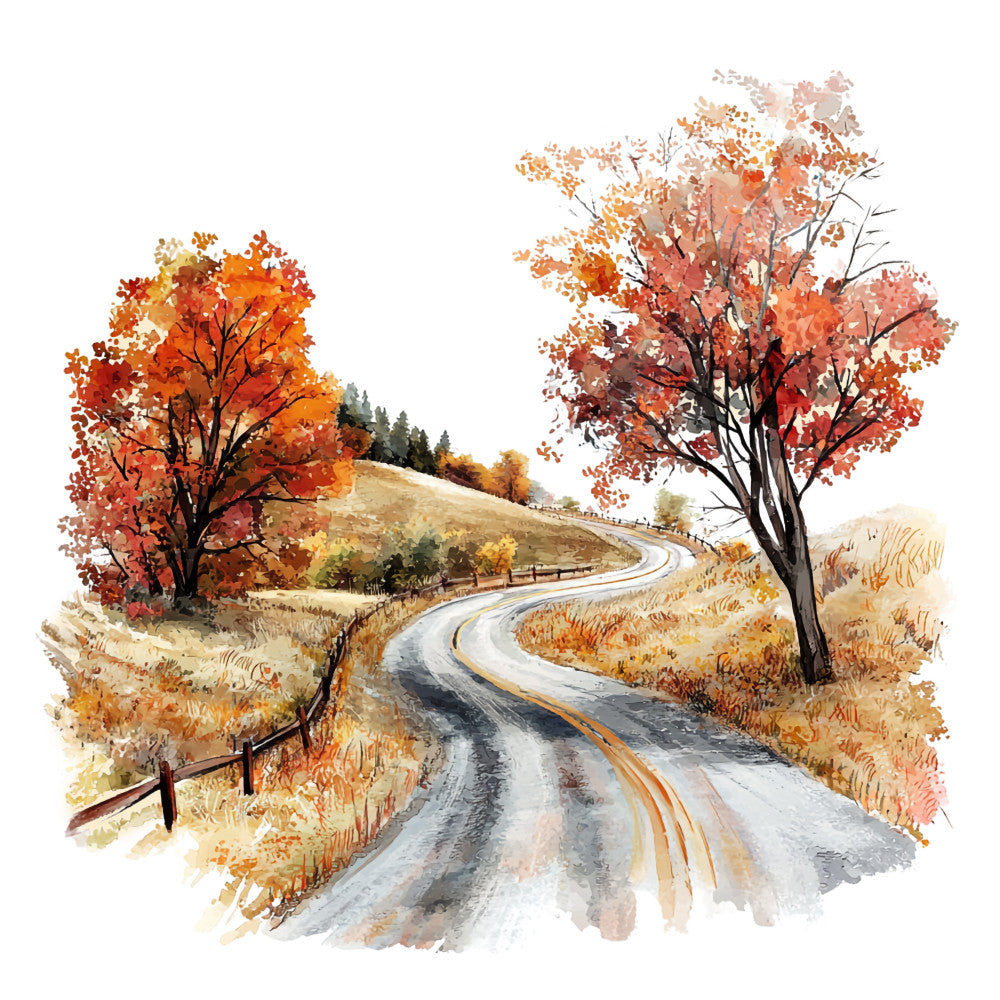 Autumn Landscape Fabric Panel 17