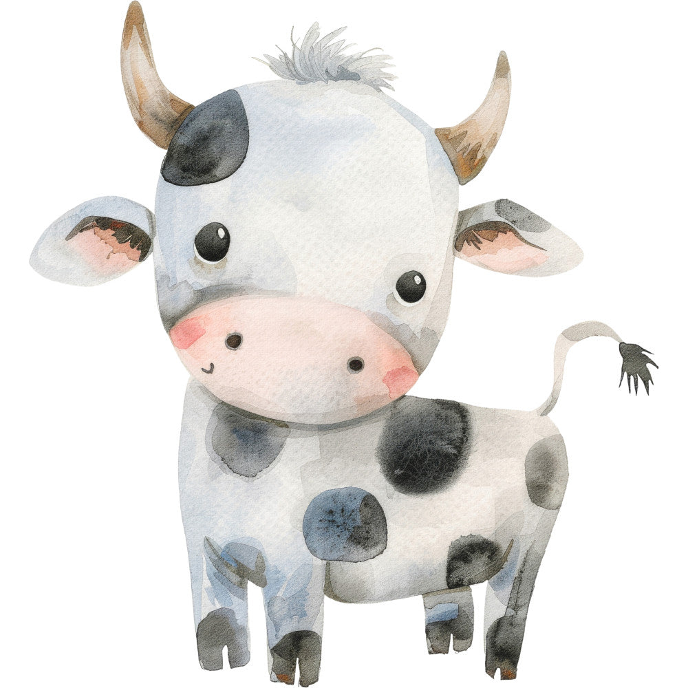 Watercolor Farm Fabric Panel 62