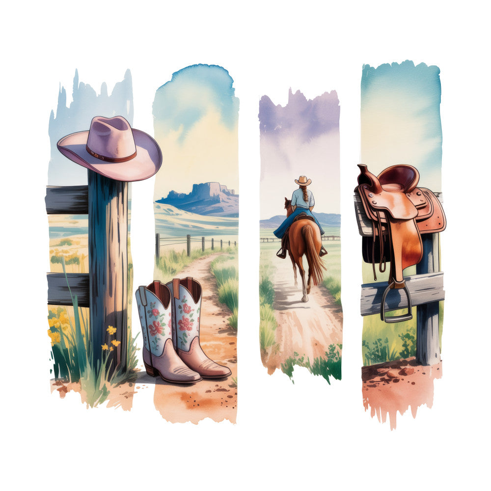 Western Brushstroke Fabric Panel 20