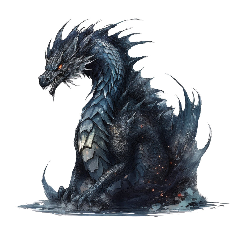 Gothic Dragons Fabric Panel 19