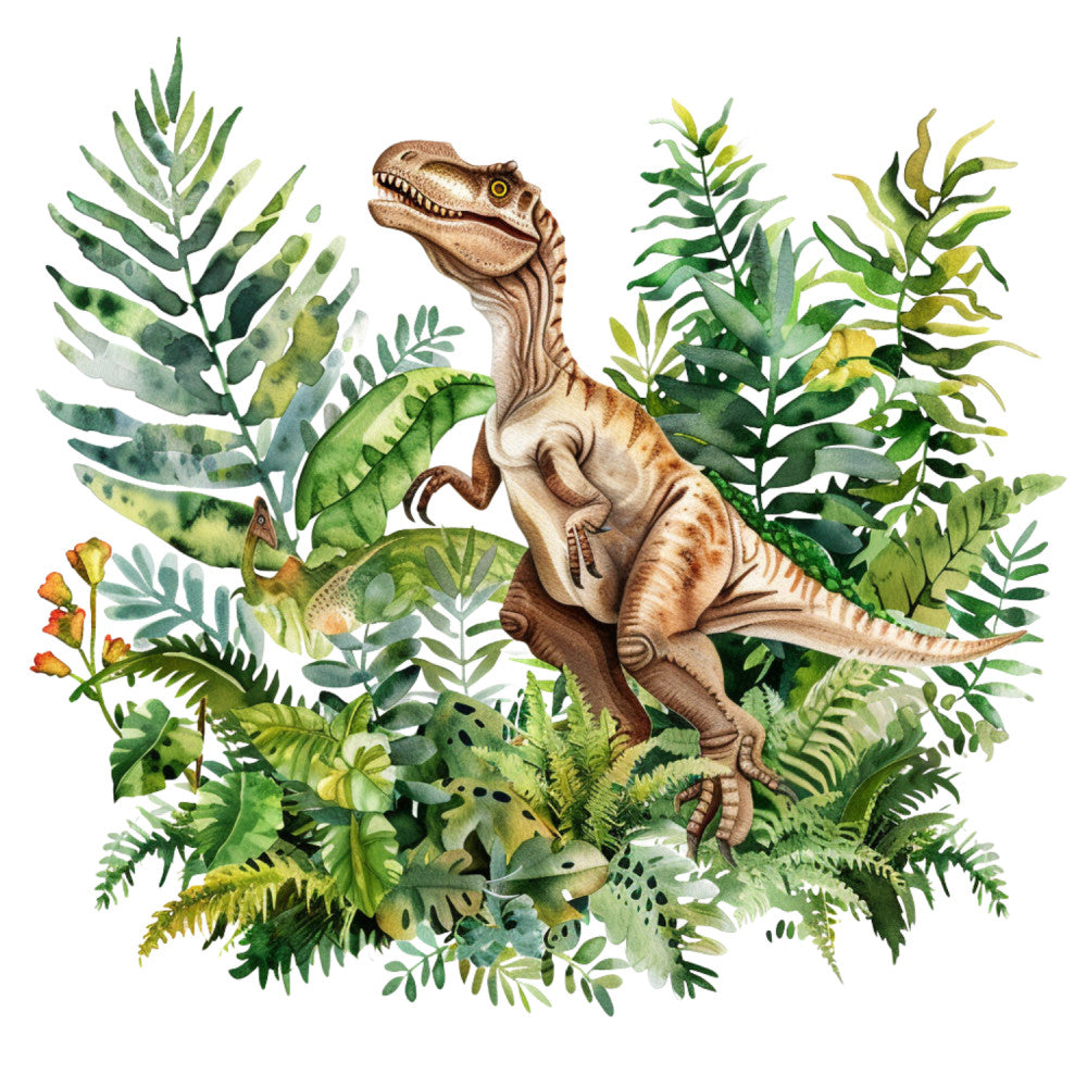 Watercolor Dinosaurs Fabric Panel 38