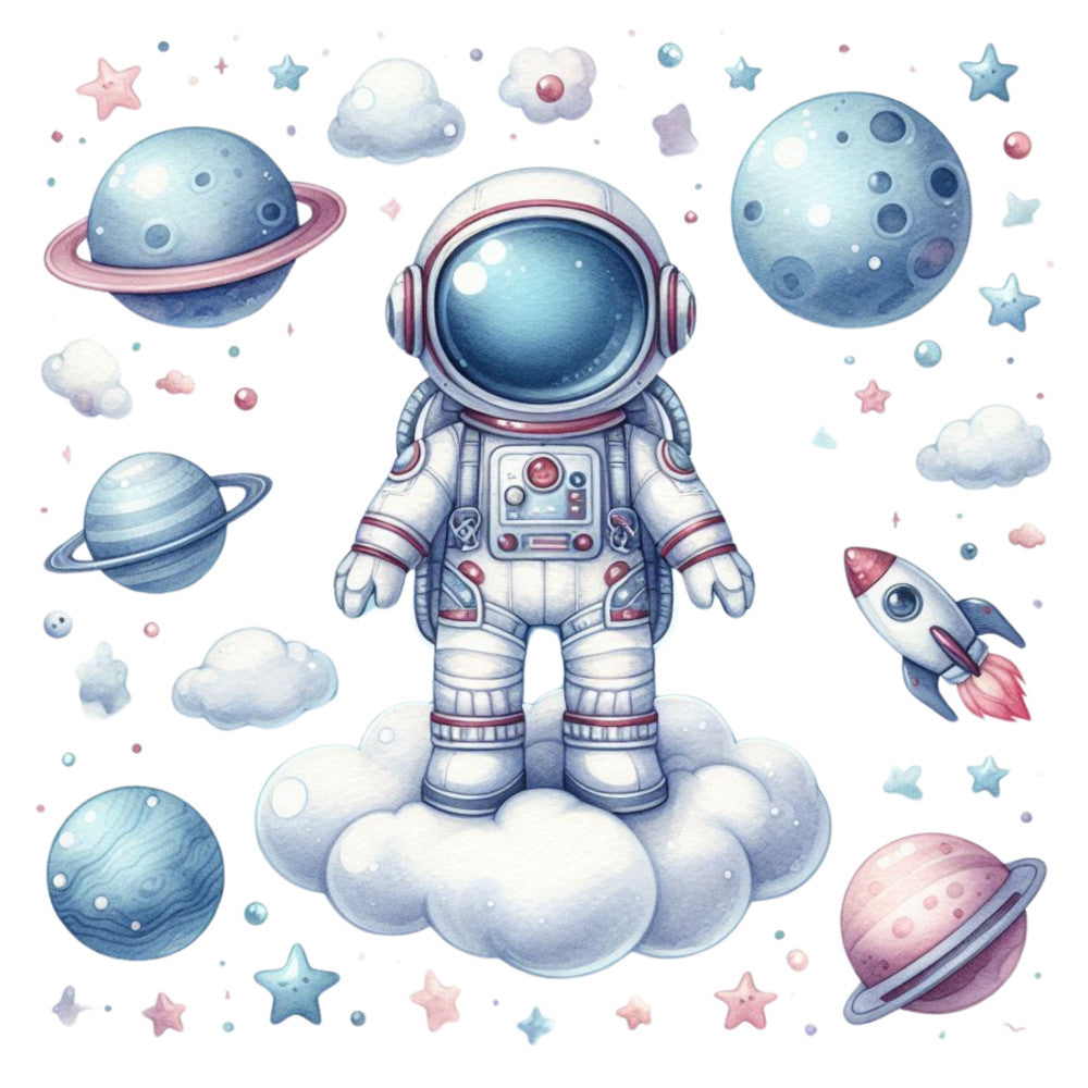Cute Little Astronaut Fabric Panel 19