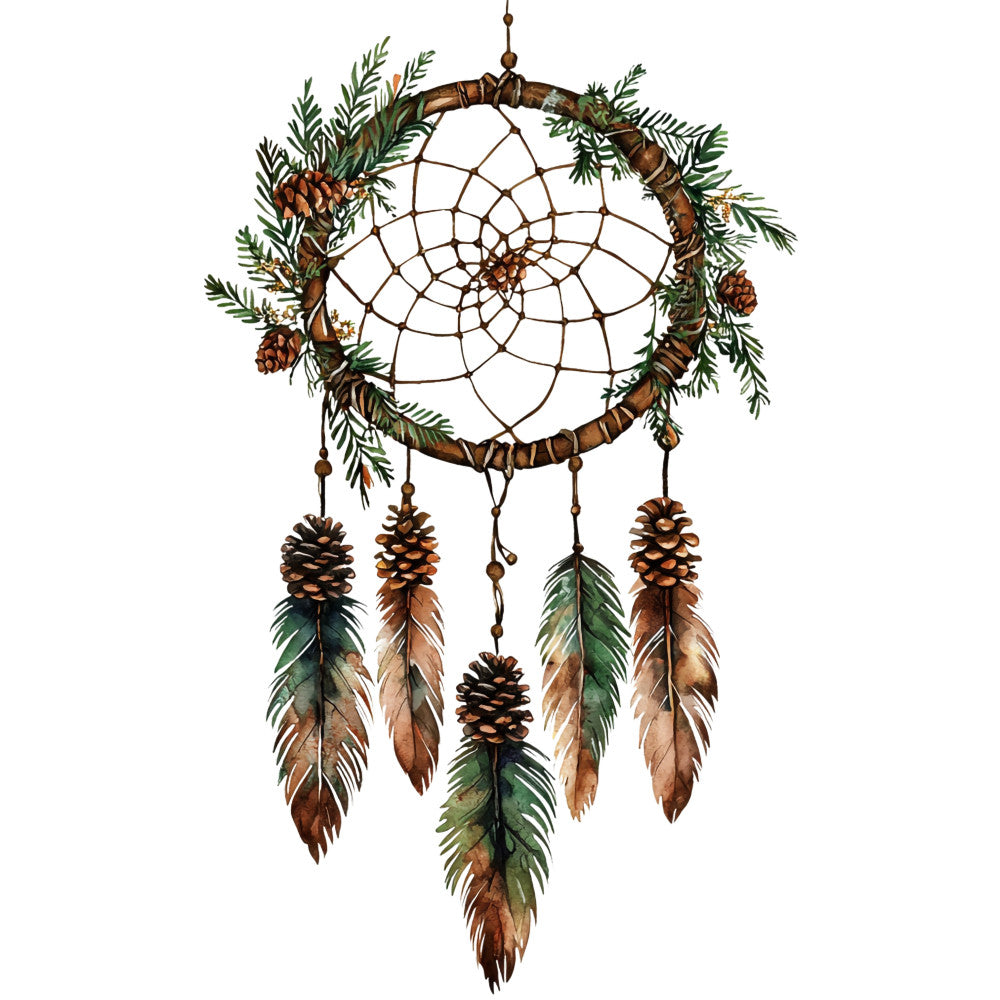 Floral Dreamcatcher Fabric Panel 9