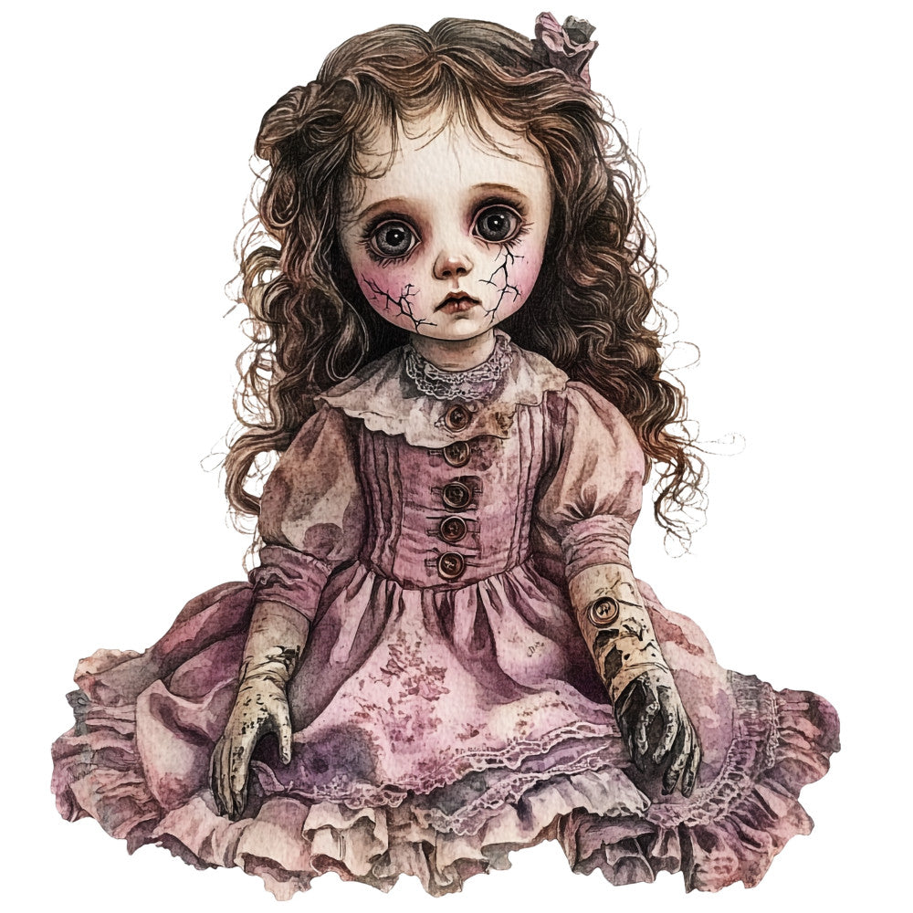 Creepy Dolls Fabric Panel 8