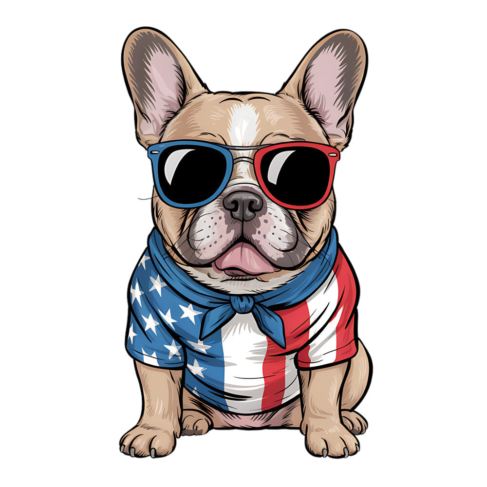 4th of July Dog Fabric Panel 7