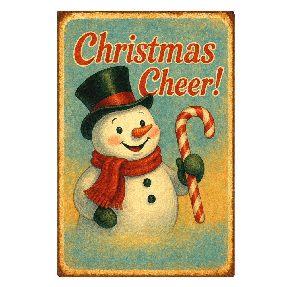 Vintage Christmas Poster Fabric Panel 12