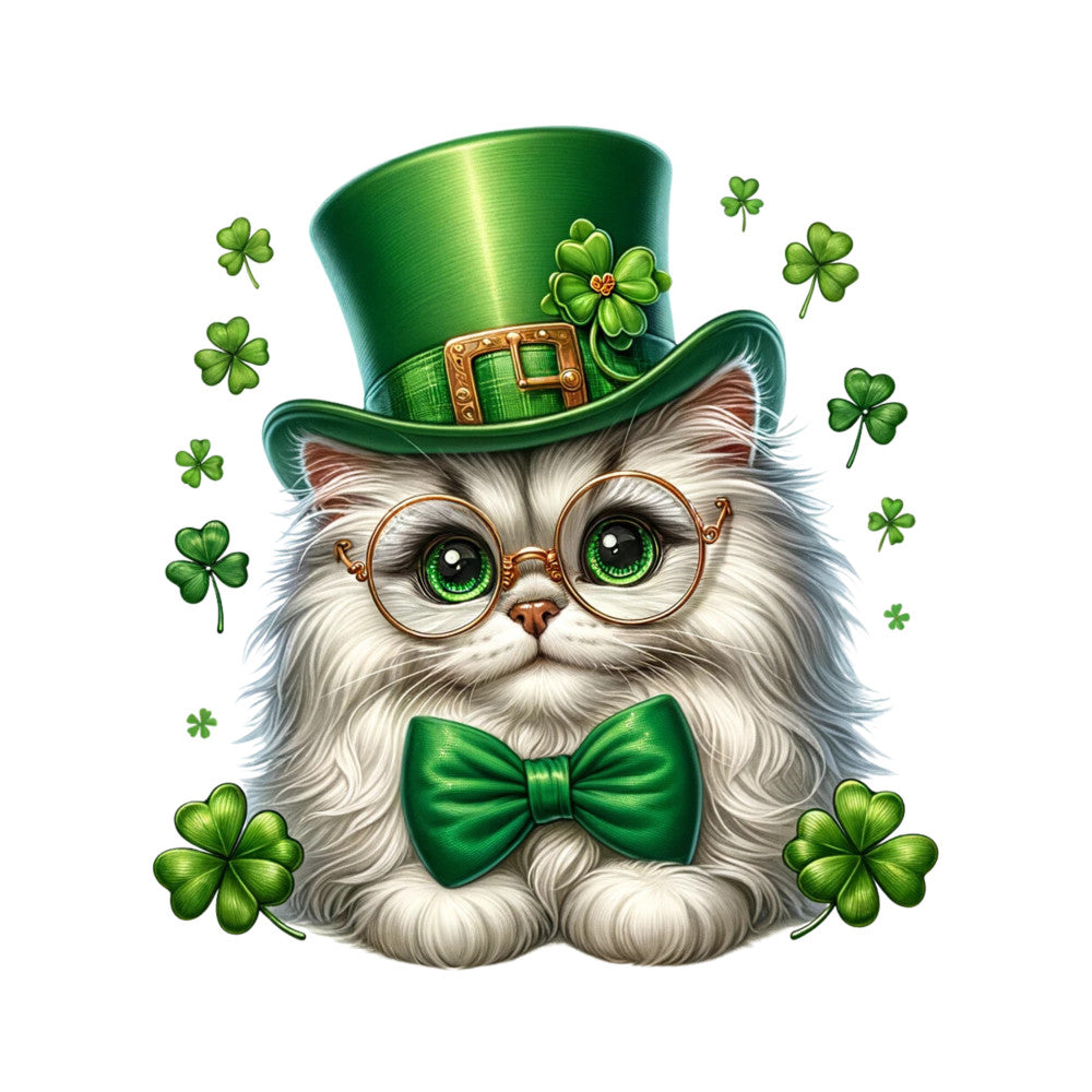 St Patricks Day Cat Fabric Panel 1