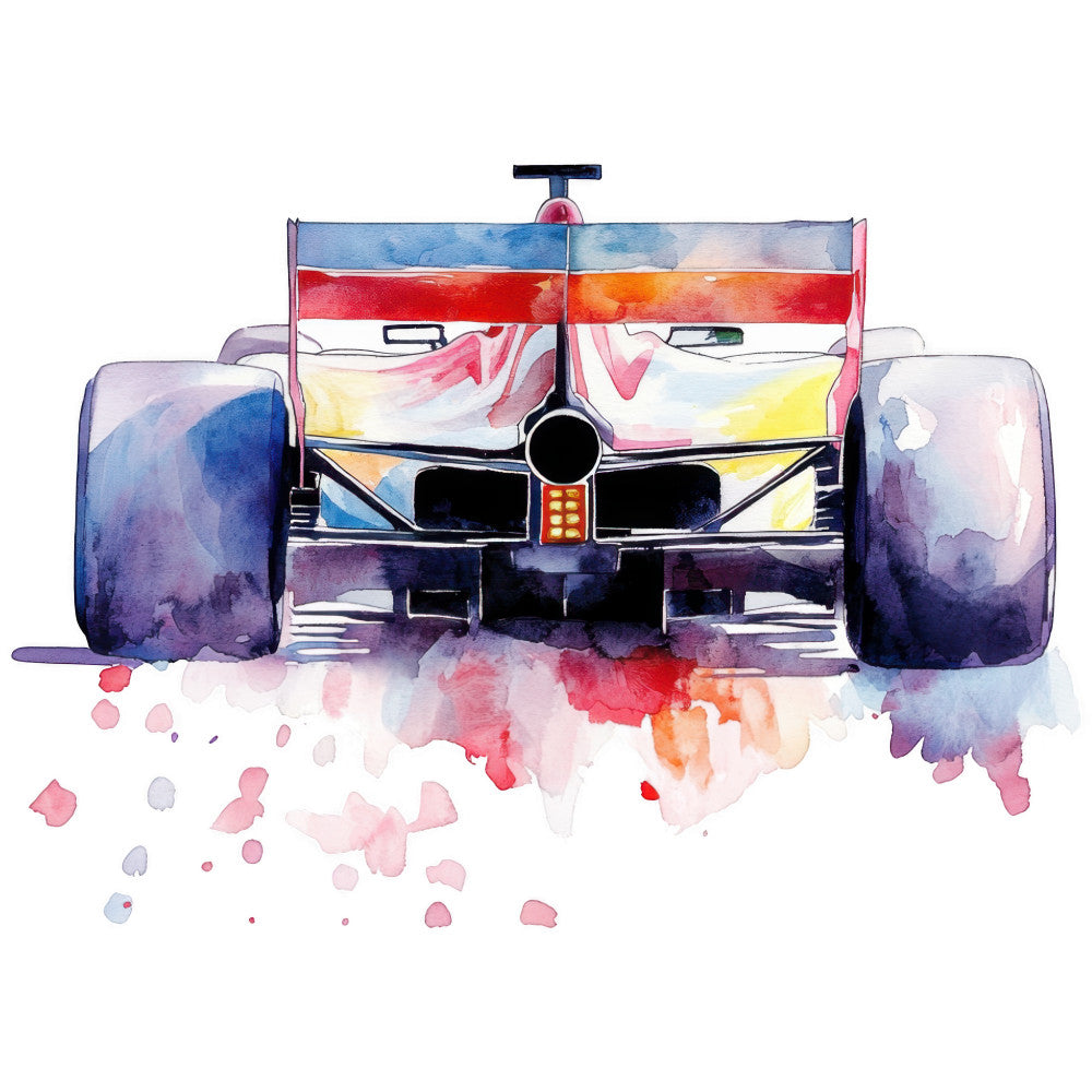 Watercolor Formula Racing Fabric Panel 11