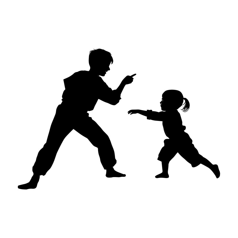 silhouette, black and white, monochrome, children, family, parent and child, bonding, playful, whimsical, modern, contemporary, figurative, people, toddler, baby, nursery, kid's room, children's decor, storybook, illustration style, minimalist, graphic, high contrast, wall art, gender neutral, sweet, tender moment, interaction, joyful, simple design