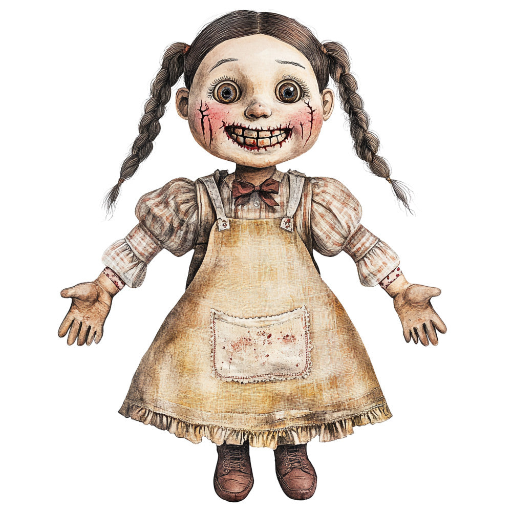 Creepy Dolls Fabric Panel 18