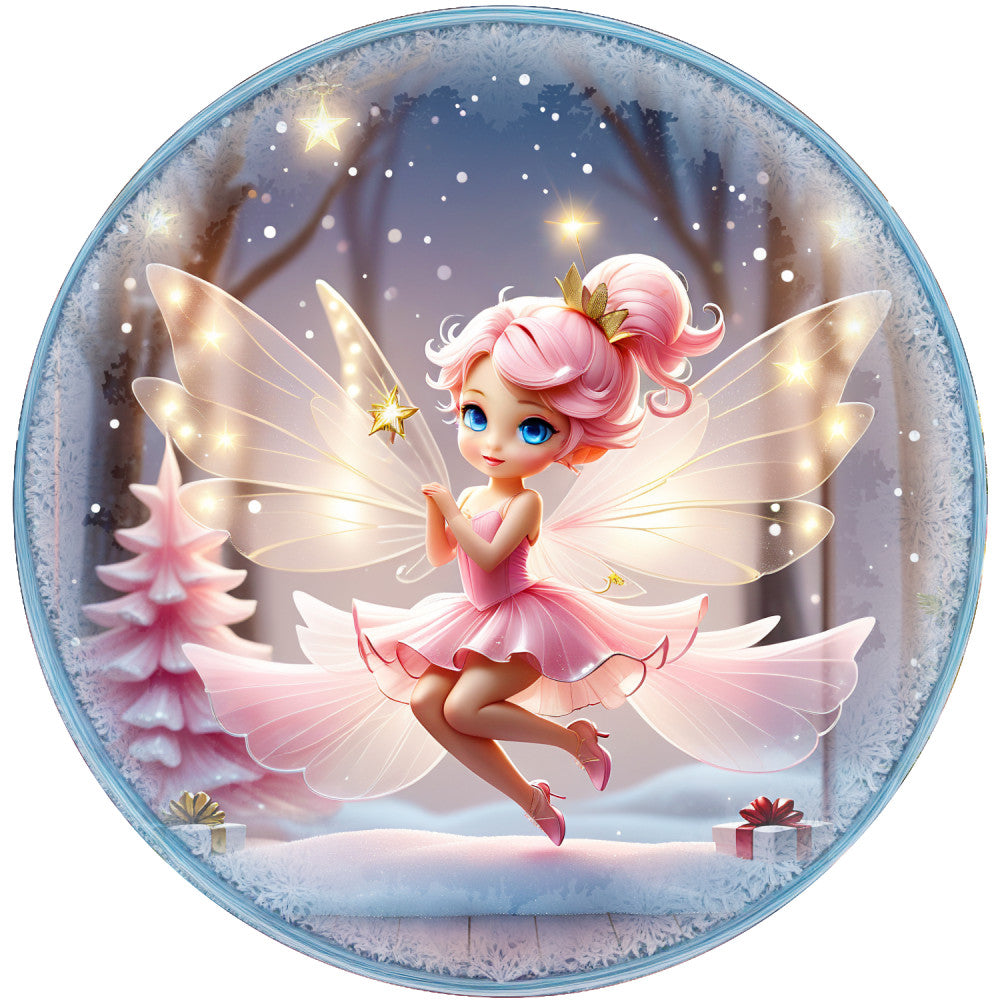 Winter Fairy Ornament Fabric Panel 25