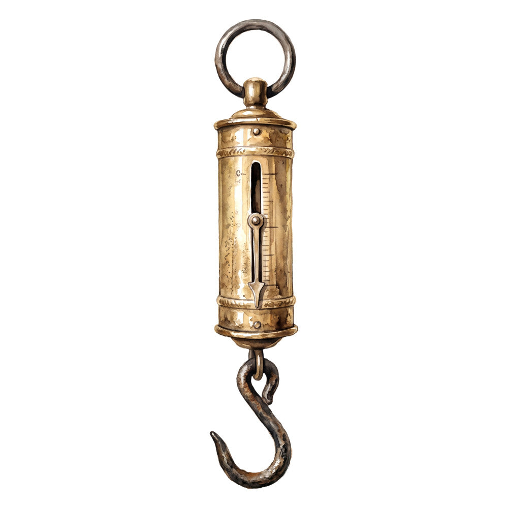 vintage, steampunk, brass, antique scale, hanging scale, industrial, mechanical, tool, nautical, retro, antique brass, metal, weighing scale, victorian, old-fashioned, heritage, apothecary, laboratory, scientific instrument, home decor, wall hanging, nostalgia, aged brass, steampunk aesthetic, mechanical detail, vintage scale design, historical, collectible, decorative hardware, bronze-toned