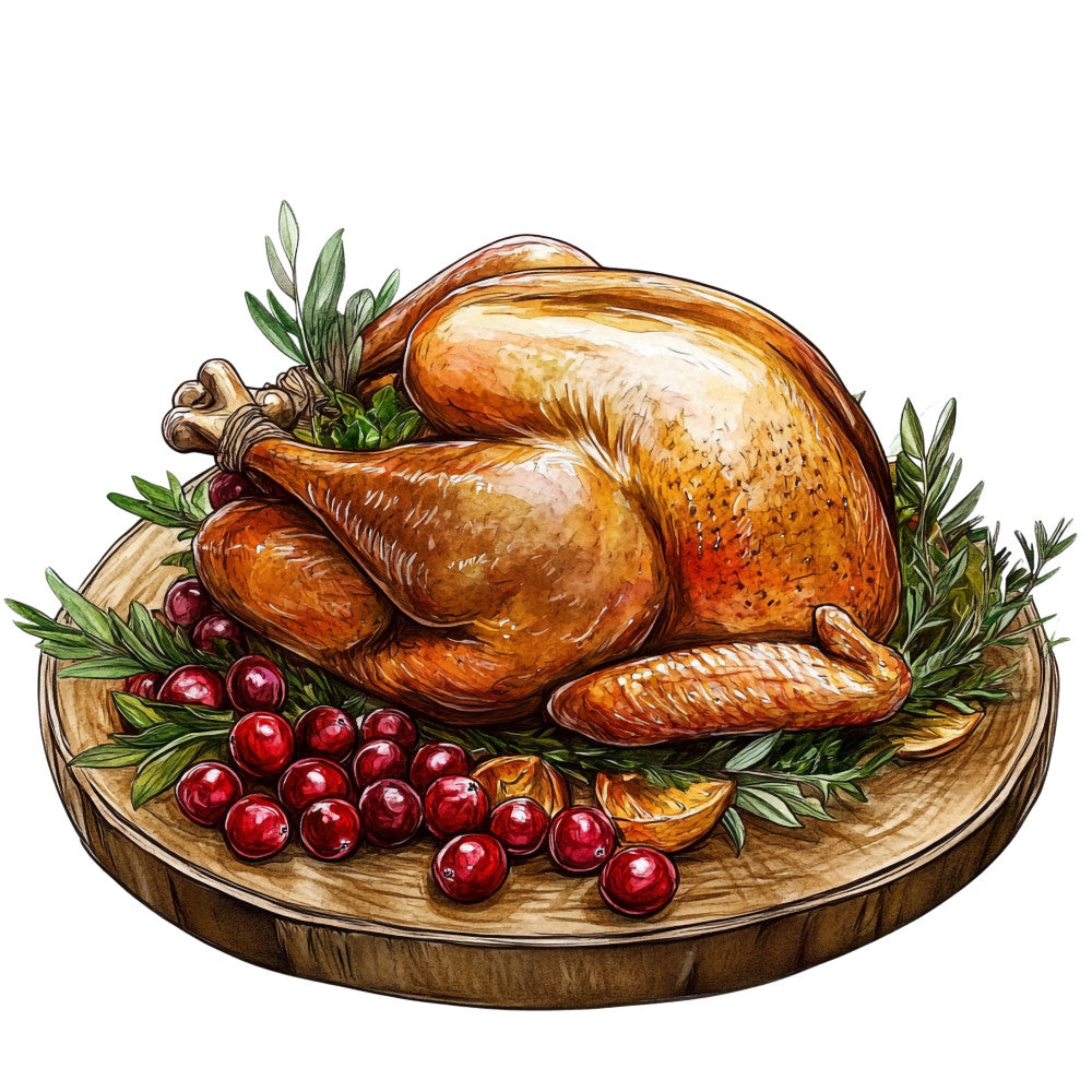 Watercolor Thanksgiving Fabric Panel 25