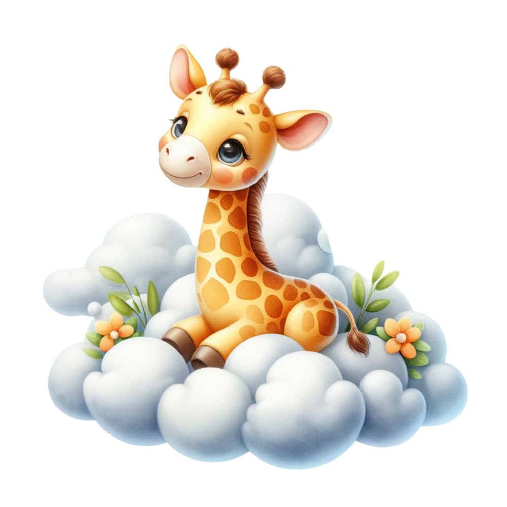 Cute Baby Giraffe Fabric Panel 31