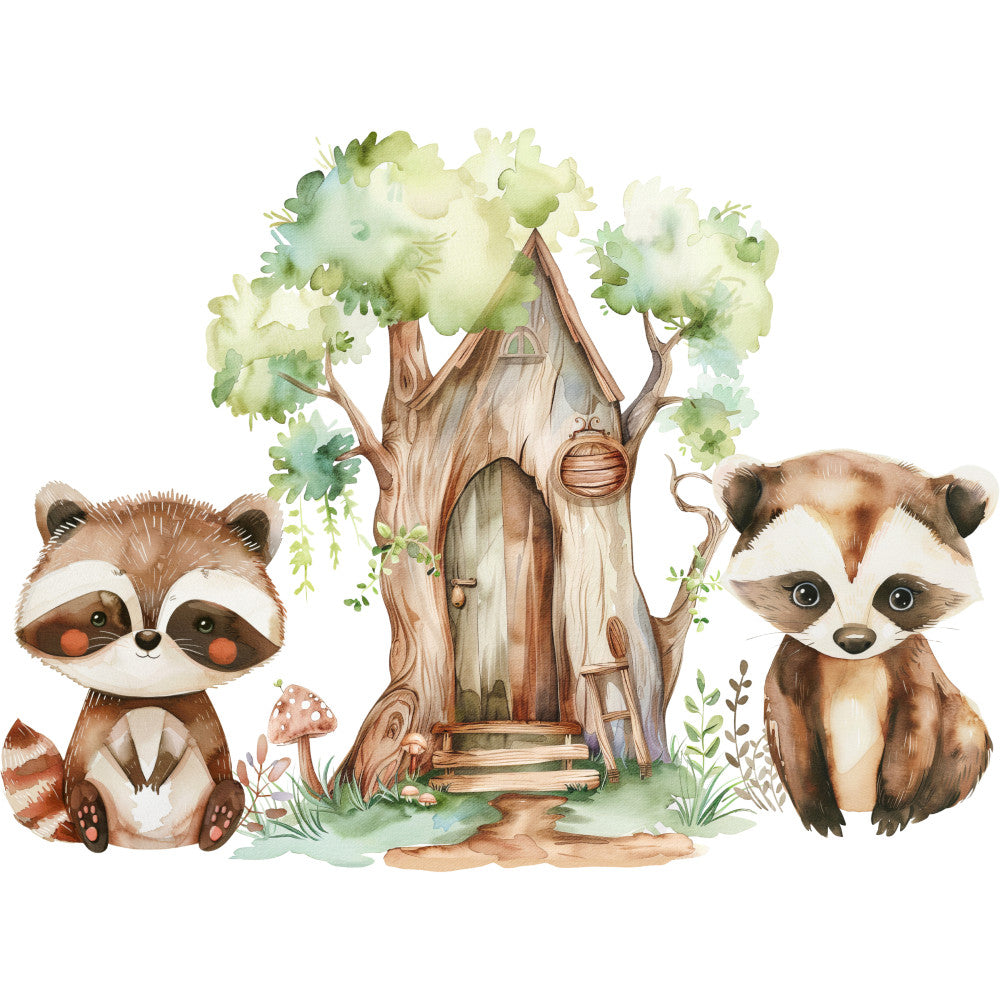 Woodland Animals World Fabric Panel 17