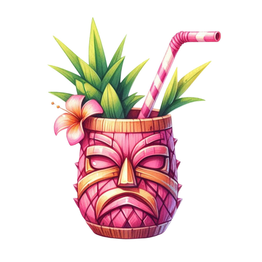 Tiki Cups Fabric Panel 4