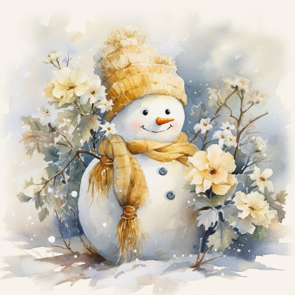 Classic Snowman Fabric Panel 58