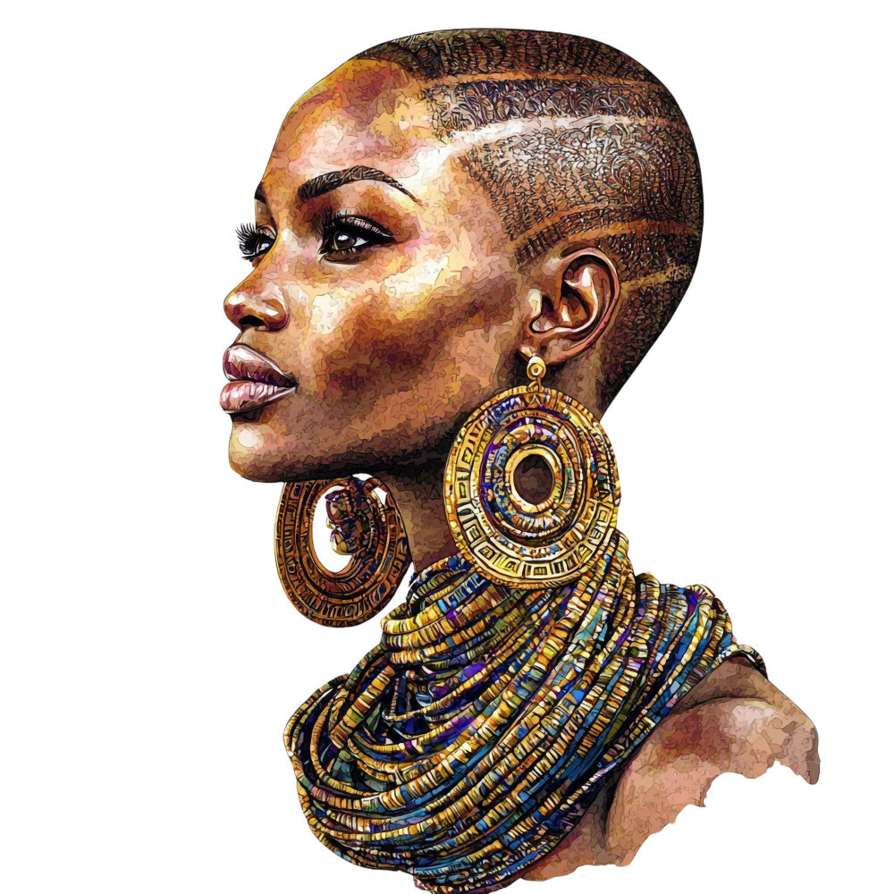 Watercolor Africa Fabric Panel 42