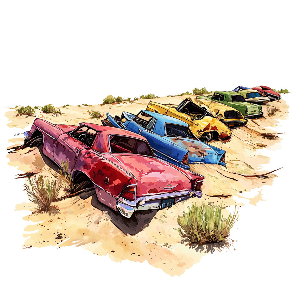 Route 66 Scene Fabric Panel 22