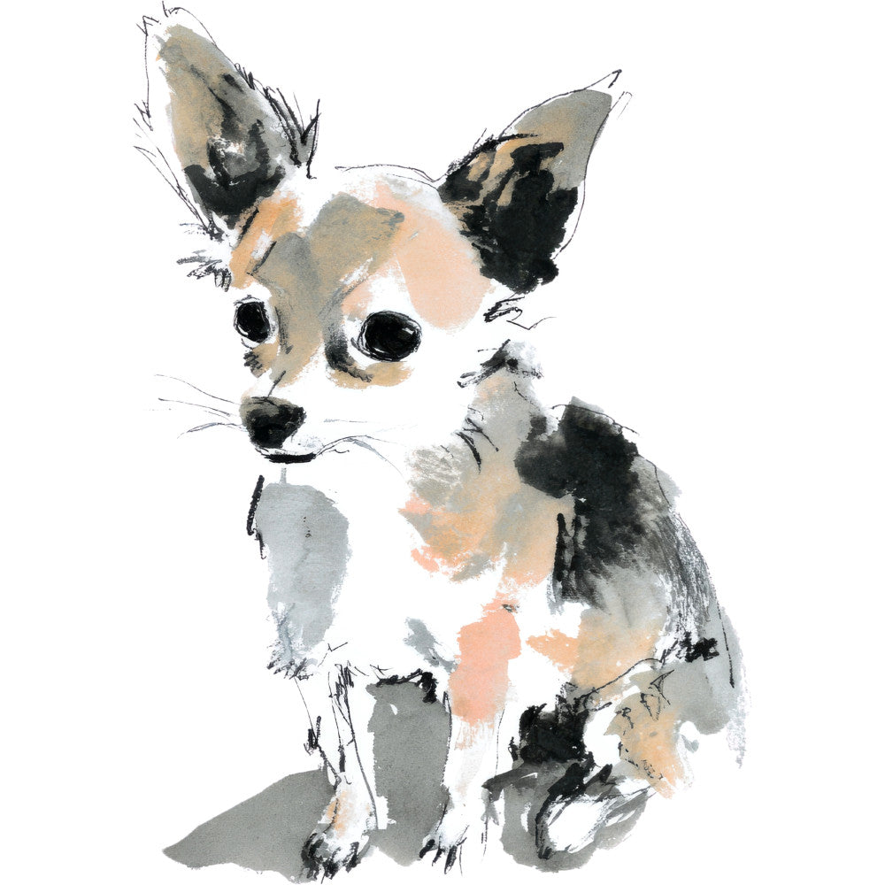 Handdrawn Doodle Dog Fabric Panel 3