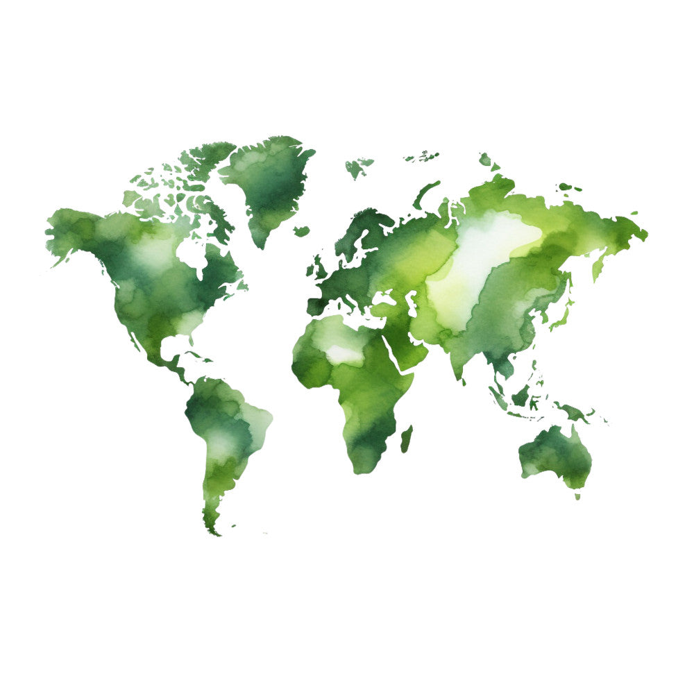 Colorful World Map Fabric Panel 6