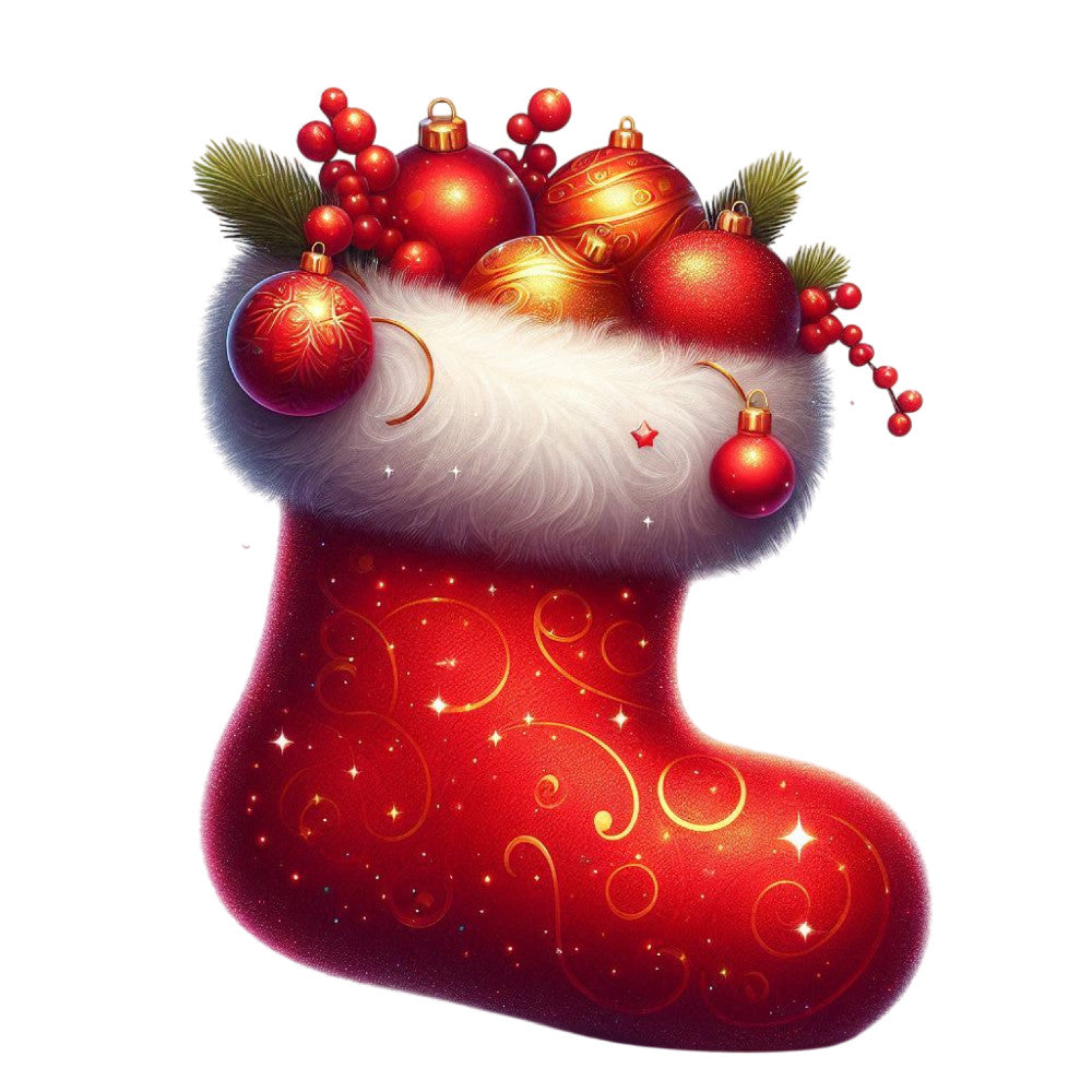 Cartoon Christmas Stockings Fabric Panel 20