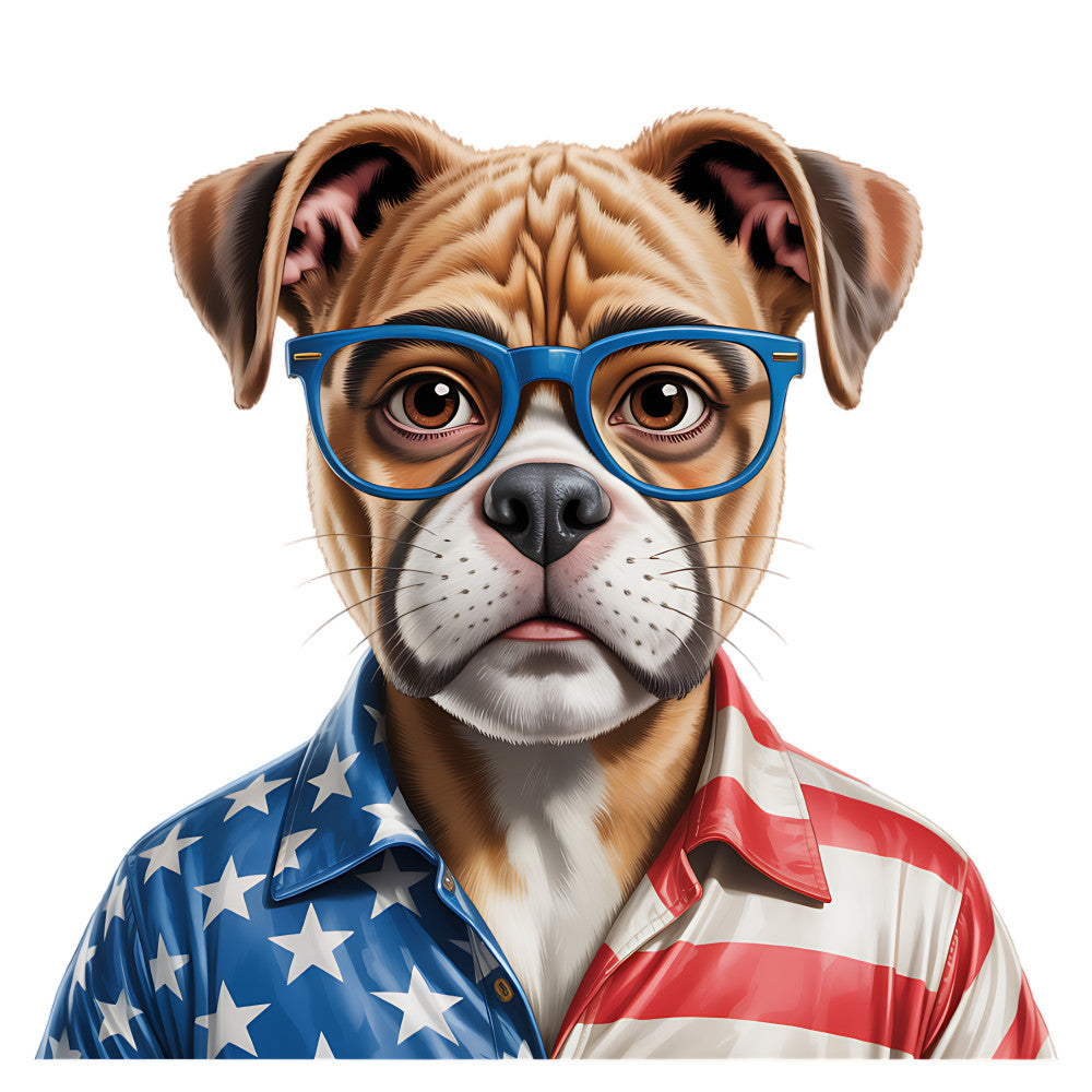 4th of July Dog Fabric Panel 6