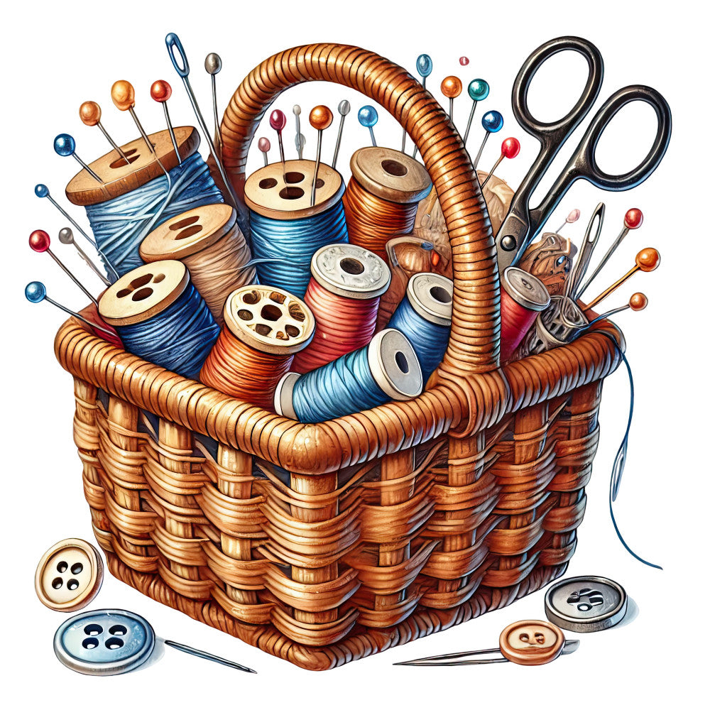 Sewing Scenes Fabric Panel 13