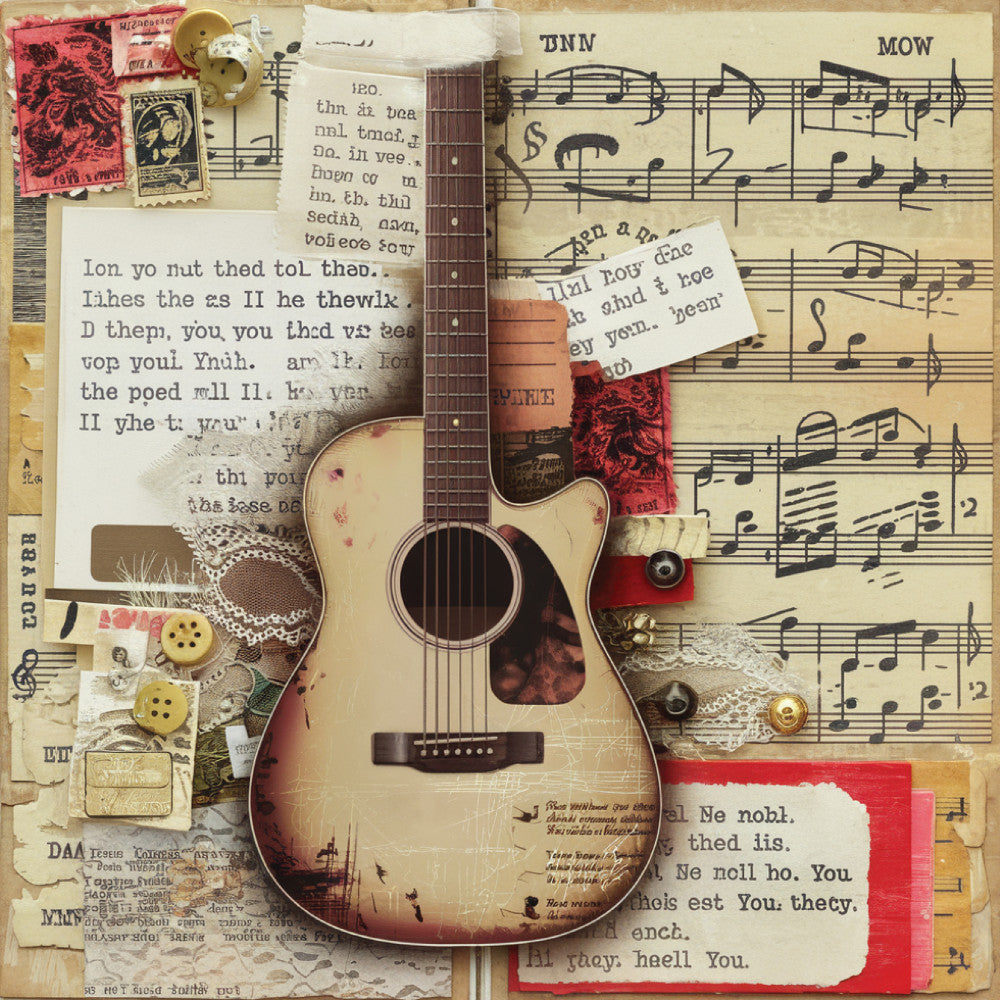 Music Sheet Fabric Panel 17