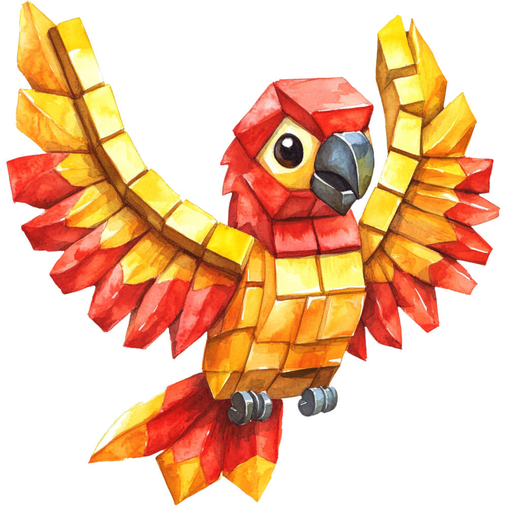 Building Bricks Animals Fabric Panel 12