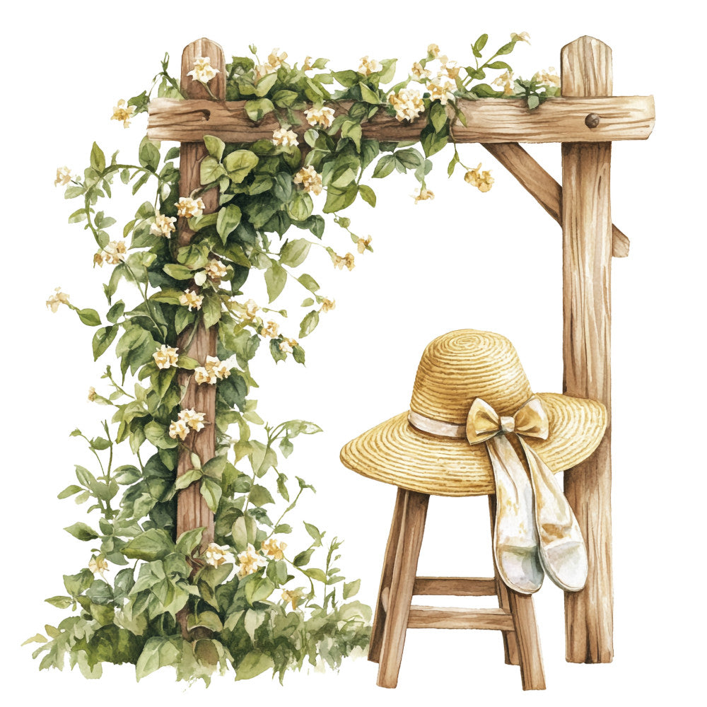 Vintage Garden Fabric Panel 11