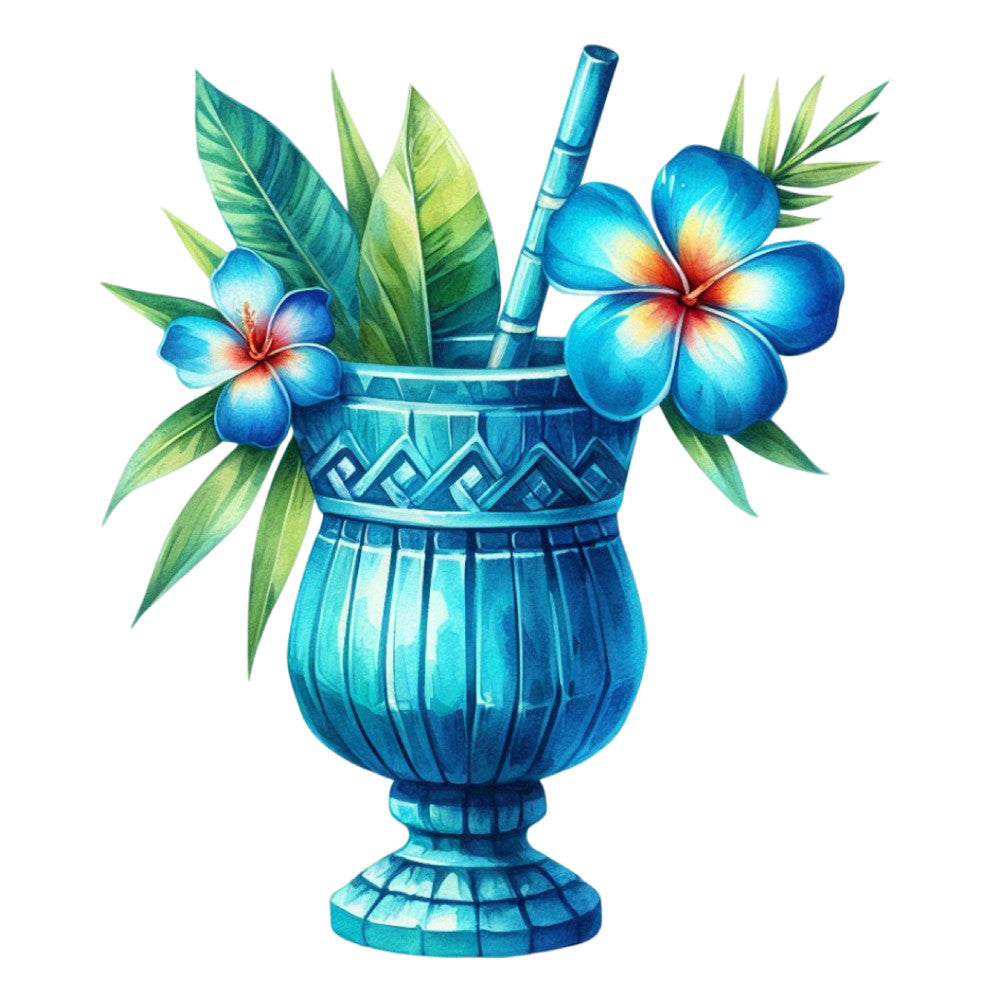 Tiki Cups Fabric Panel 3